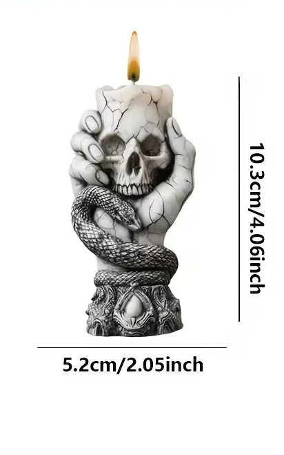 Vela Personalizada Caveira Cobra