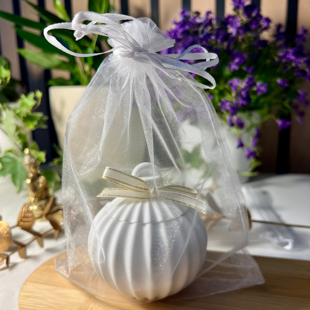 Vela Lúmina + Pote Artesanal em Gesso