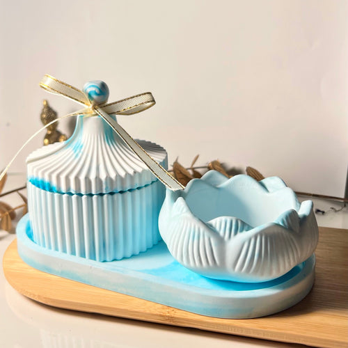 Conjunto Decorativo em Gesso Artesanal